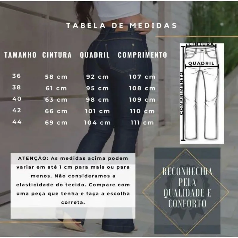 Cintura alta preta flare: calça de moda feminina 38