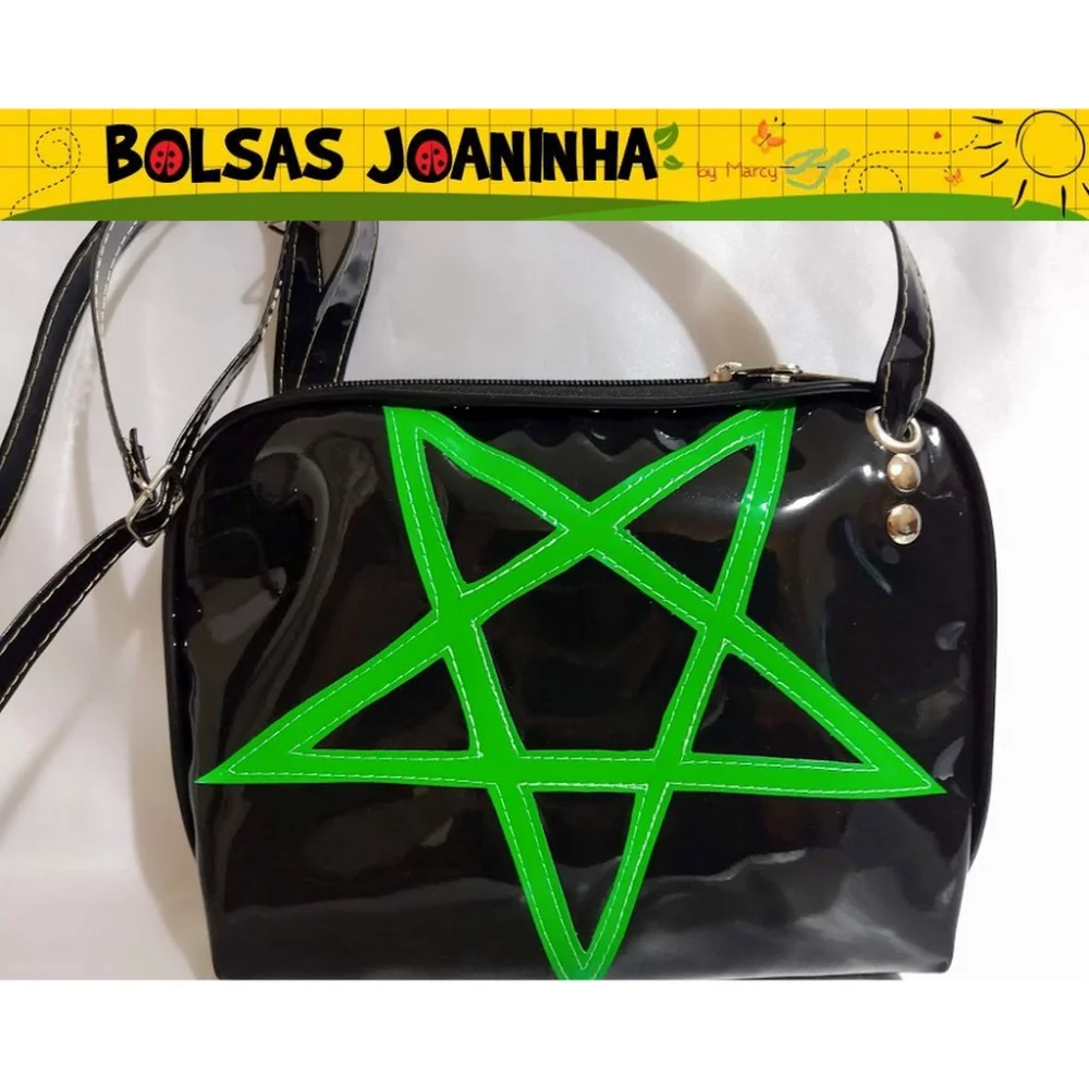 Valor Unitário Bolsa Pentagrama Alça Transversal Cores Várias Único