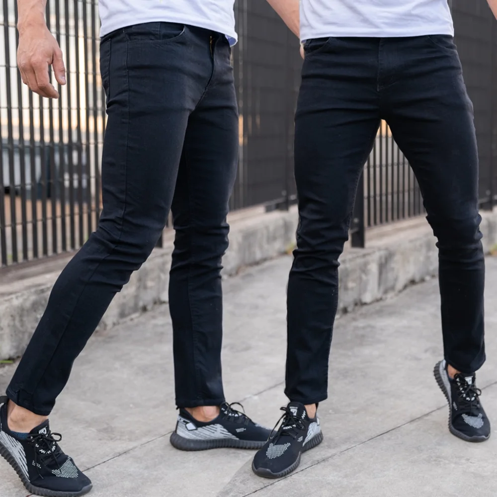 Lançamento Confortável Calças Jeans Masculina Slim Skinny Elastano CLARA