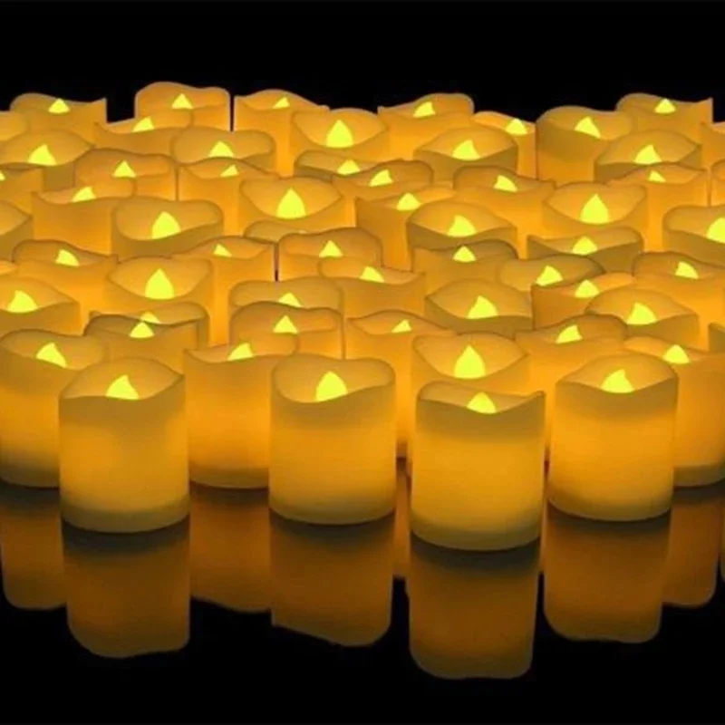 Vela Decorativa Eletrônica Led Romântico - Baterias Inclusas AMARELA