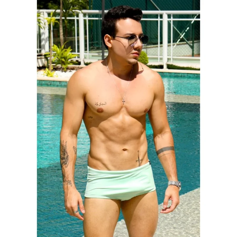 Masculina Sunga Clássica (Cores Variadas) Verde água