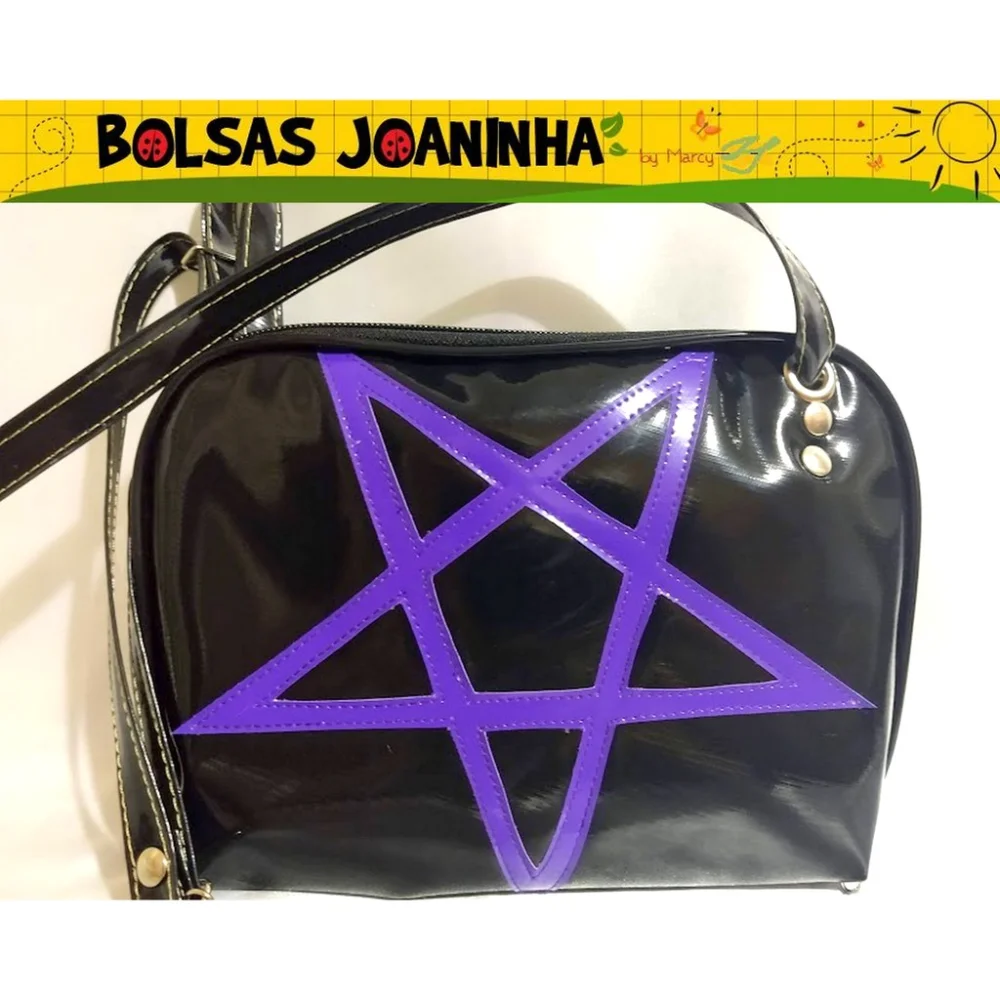 Valor Unitário Bolsa Pentagrama Alça Transversal Cores Várias Único