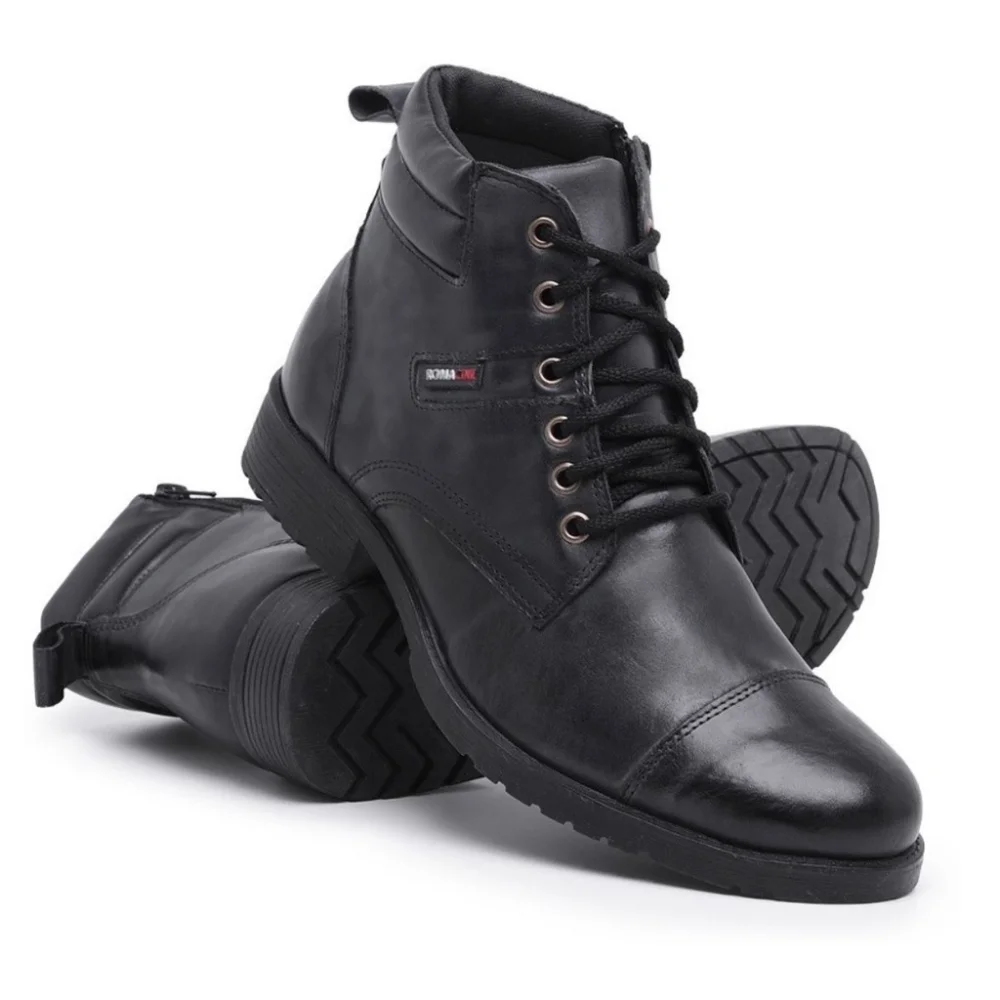Romacini Coturno Masculino em Couro Legítimo Marrom
