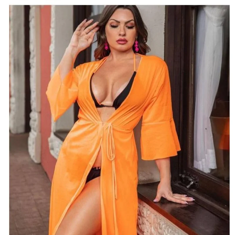 Verão Luxo Lançamento Longa Ajustável Praia Saida VERE NEON