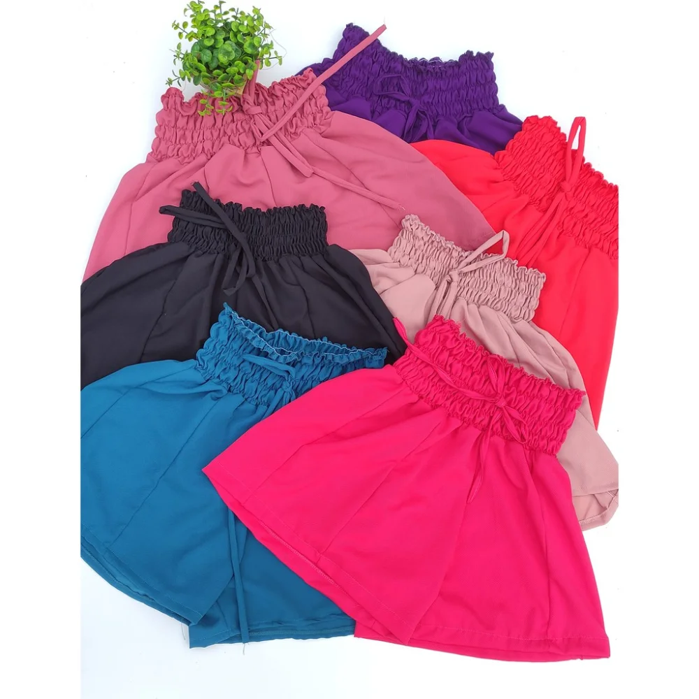 Moda Feminina Godê Crepe Twill Cintura Alta Lastex Vinho