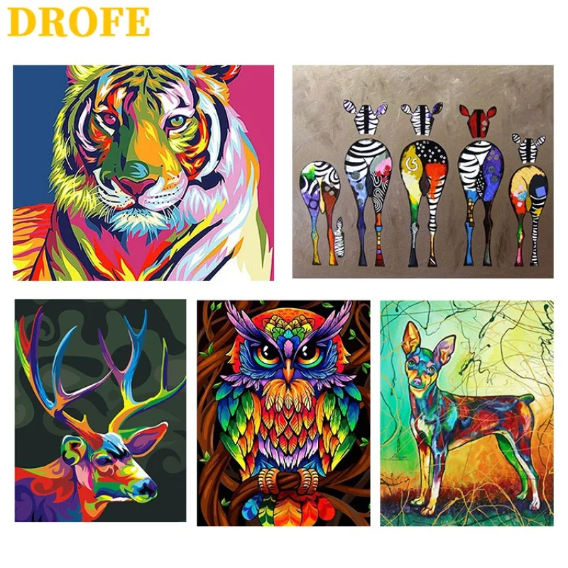 Pintura Animal por Números - Drofe (40X50 Cm) 1475