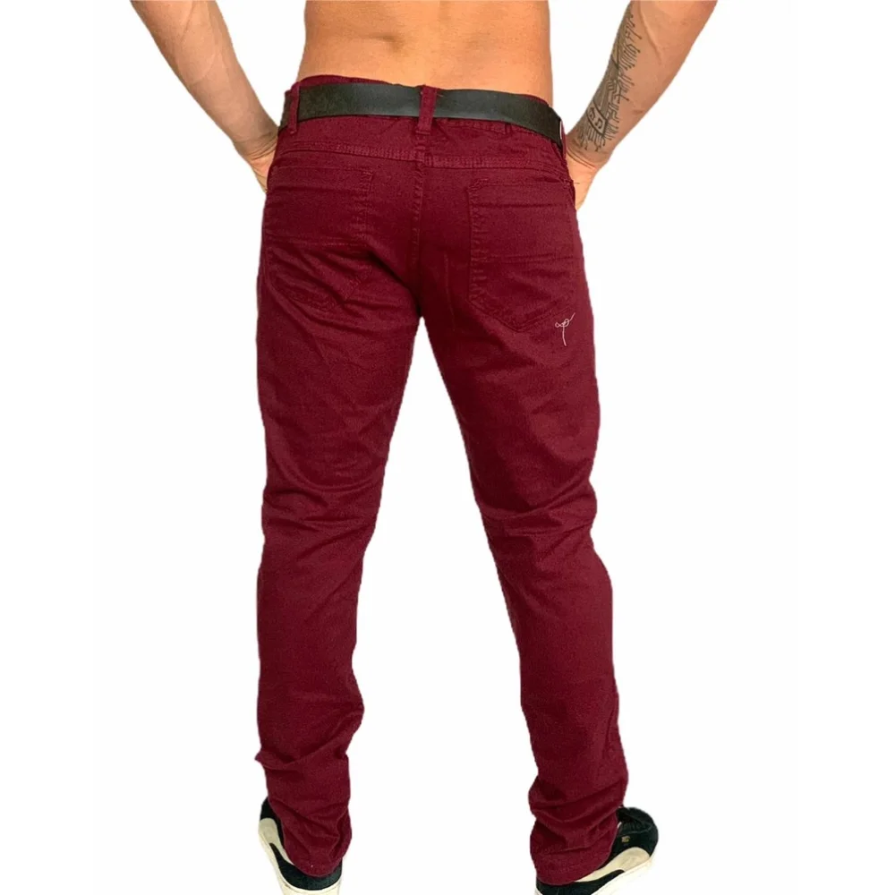 Pronta entrega! Calça Jeans Masculina Slim em diversas cores sarja preta