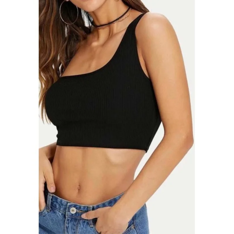 Mula manca Top Cropped Preto