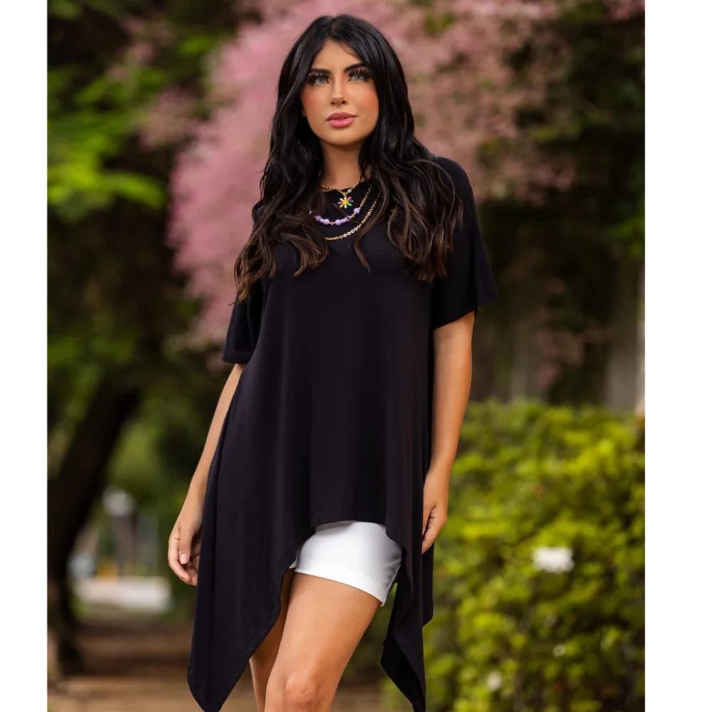 Manga Curta Blusa Feminina Vest Legging Charmosa Com Ponta Bordô