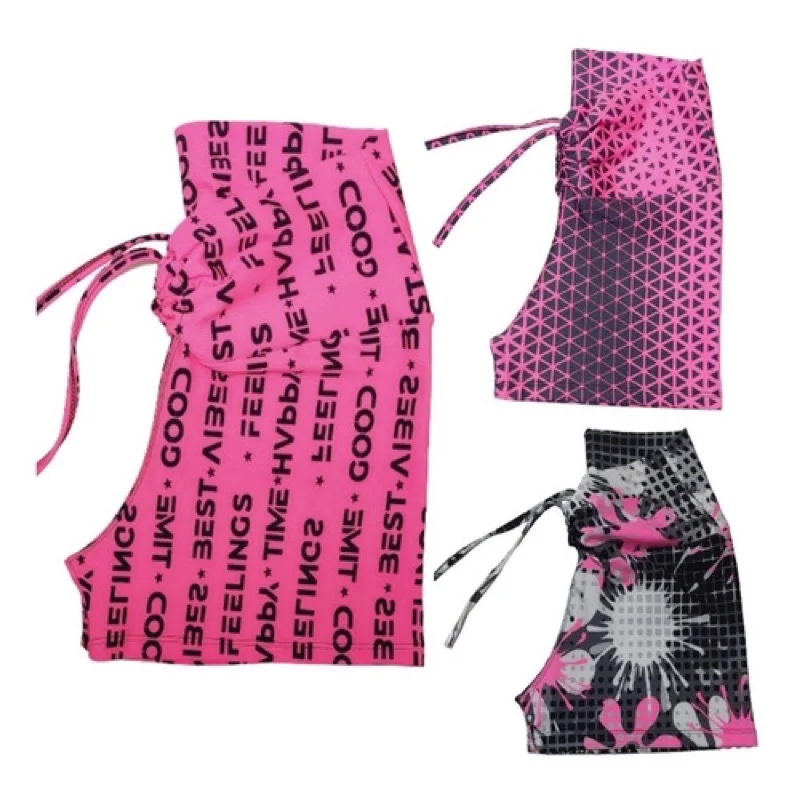 Suplex Cordão Shortinho meia coxa para academia estampa neutra