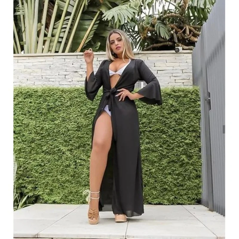 Verão Luxo Lançamento Longa Ajustável Praia Saida VERE NEON