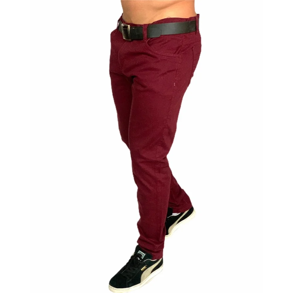 Pronta entrega! Calça Jeans Masculina Slim em diversas cores sarja preta