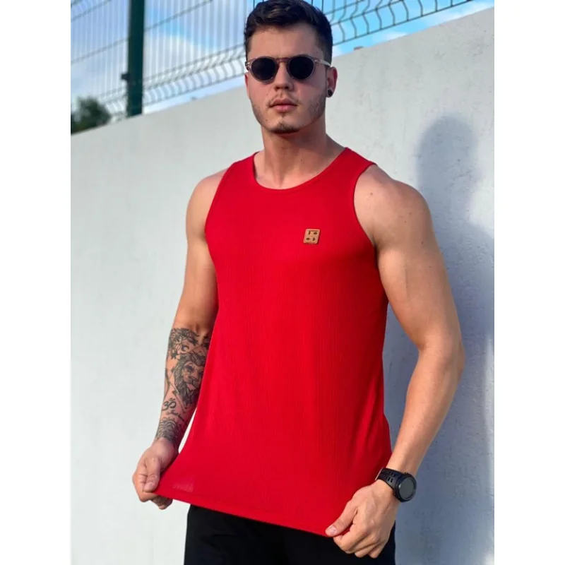 Camiseta listra Longline masculina em malha canelada AZUL MARINHO MALHA