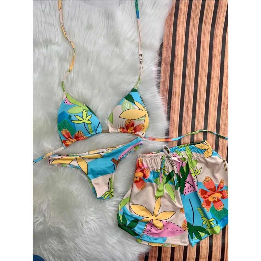 Kit Biquíni 3 Peças - P M G GG Listrado