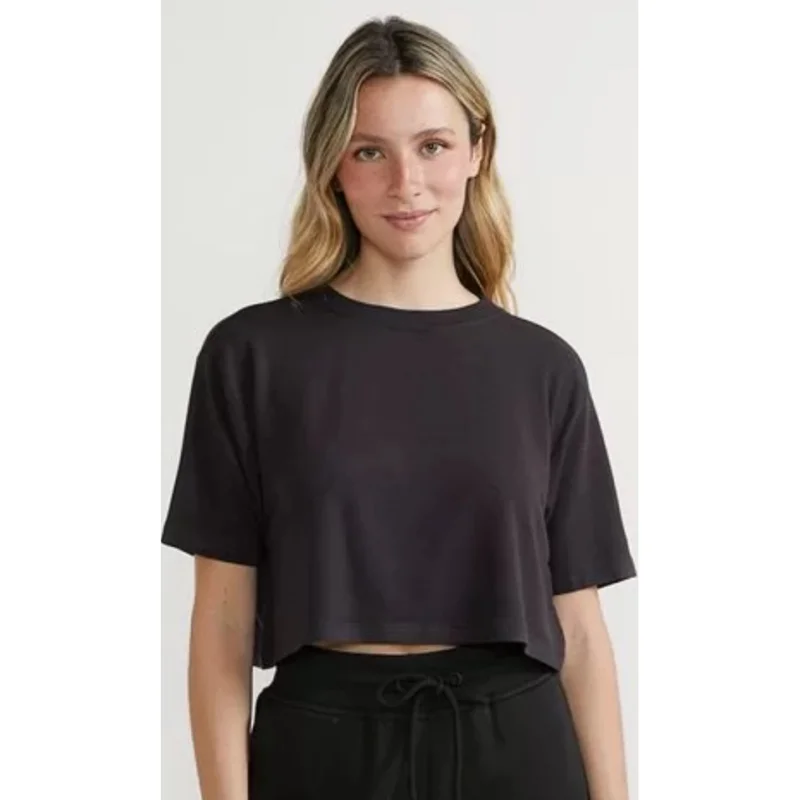 Blusa Cropped Feminina Estilosa Soltinha Tshirt Larguinha P