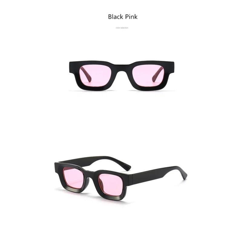 Óculos de Proteção Solar Pretos Quadrados para Homens - Vhong Fashion C1