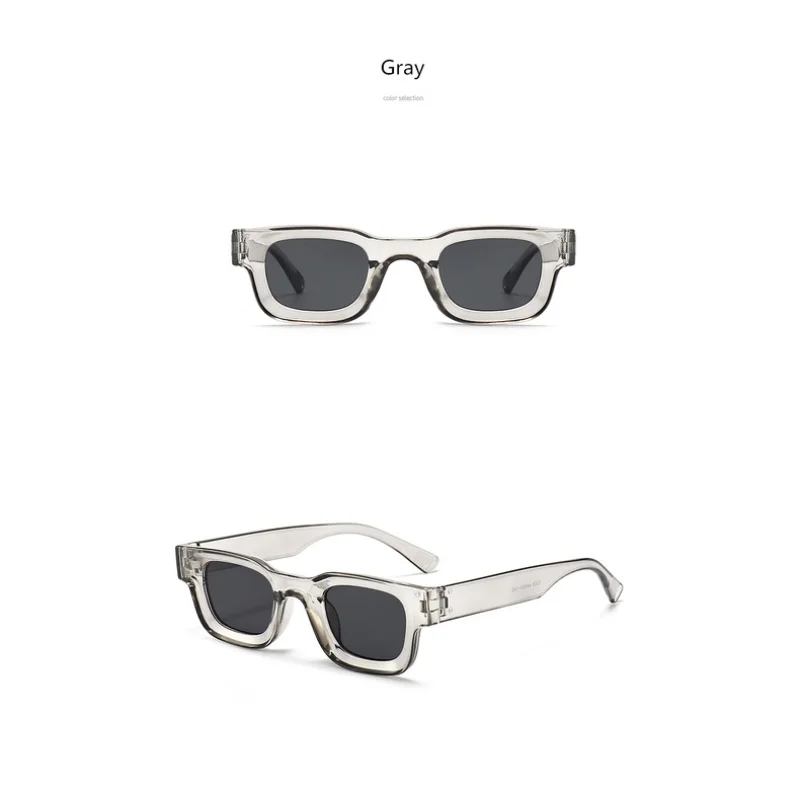 Óculos de Proteção Solar Pretos Quadrados para Homens - Vhong Fashion C1