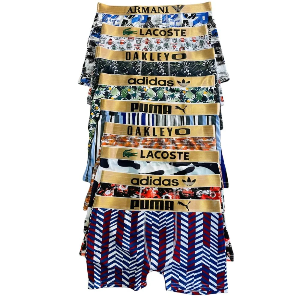 KIT 5 Cuecas Boxer Multimarcas - Grife Elástica, Confortável e Durável M
