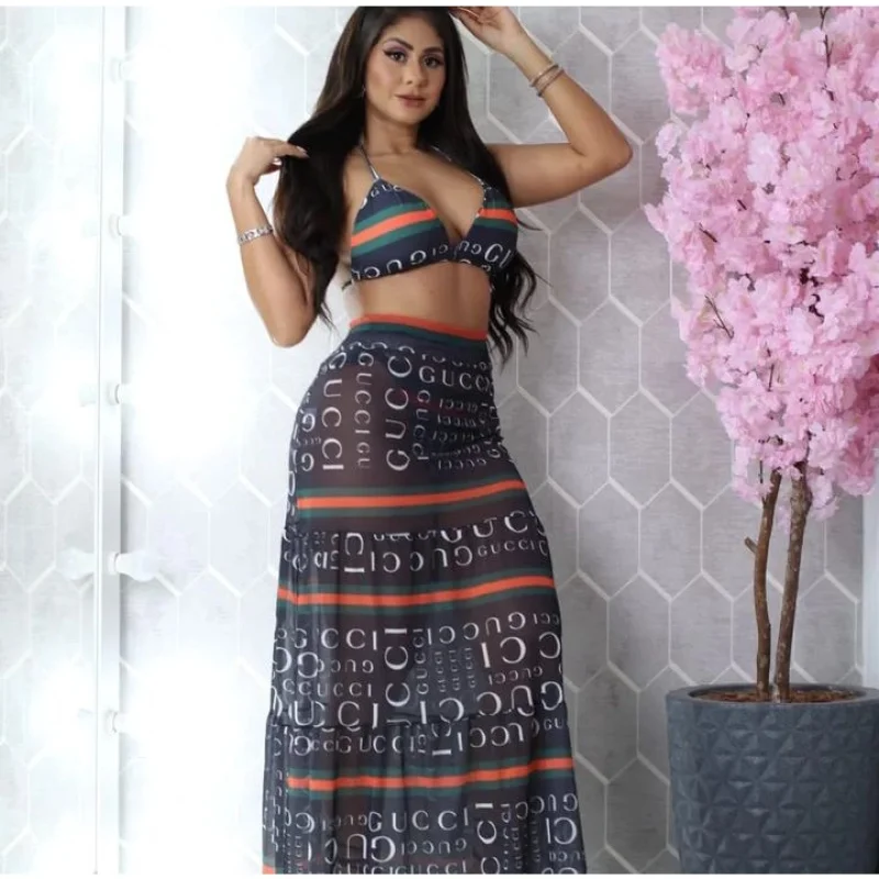 Moda Grife Conjunto Praia Biquínis Amarração Dupla - Conjunto Feminino Biquíni+ Tanga Saída de Praia Só Biquíni Lv Marrom