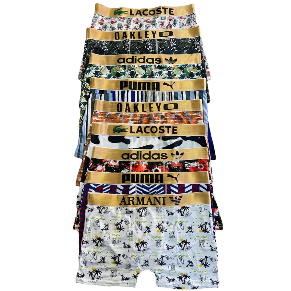 KIT 5 Cuecas Boxer Multimarcas - Grife Elástica, Confortável e Durável M