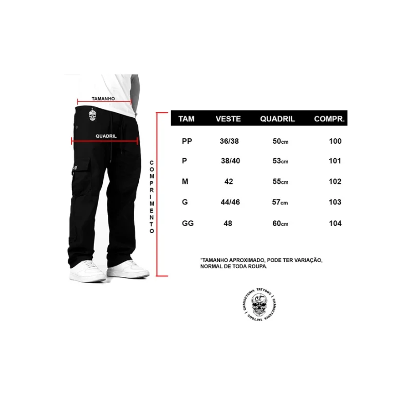 Calça Premium Masculina Cargo Elástica Skatista Jogger Bolso Caramelo