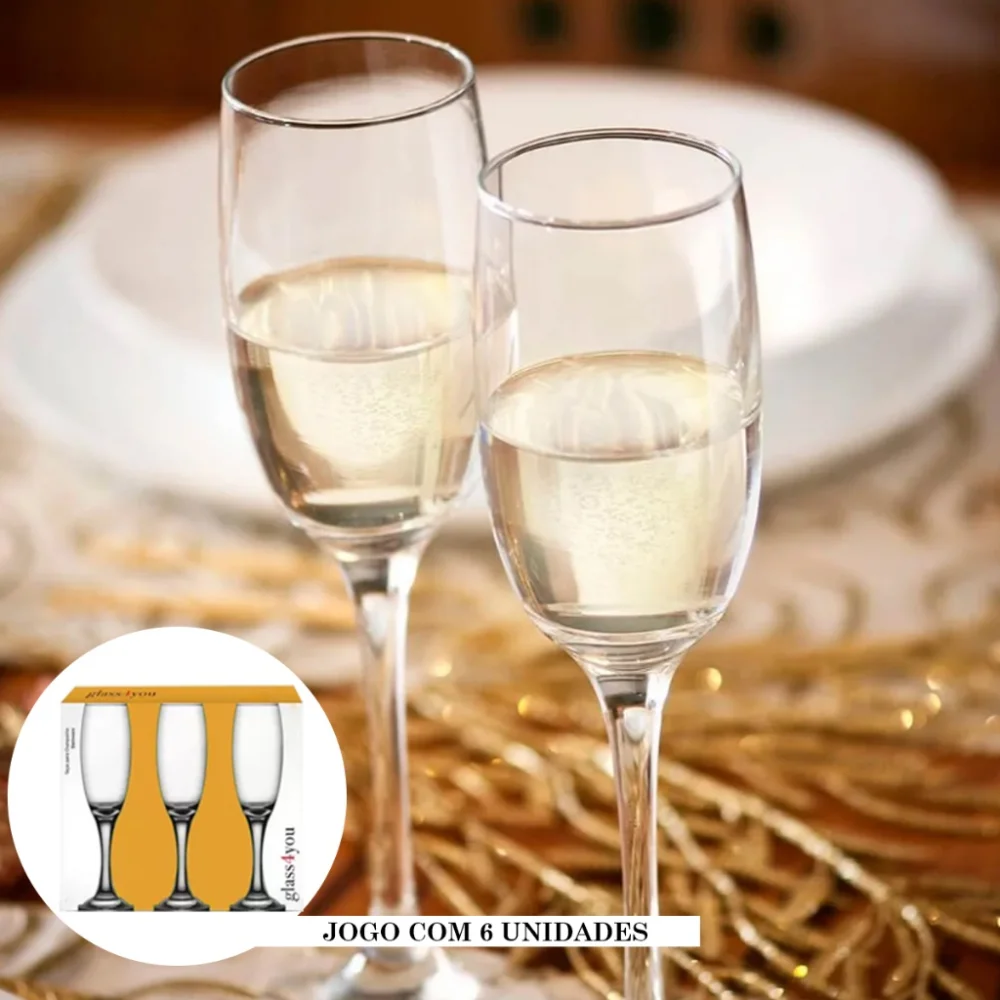 Taças Champagne Gallant 180ml - Jogo 6, Nadir Transparente