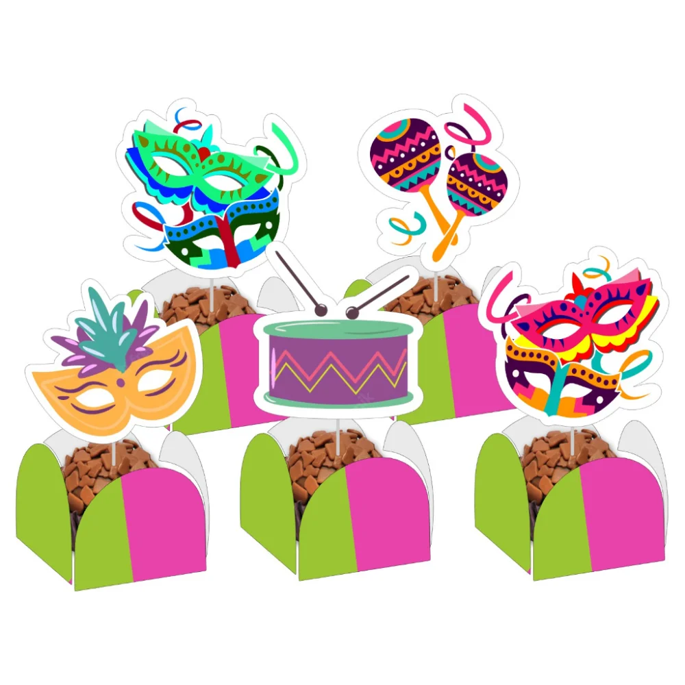 Decoração Carnaval Kit Festa Pronta - 78 itens Único