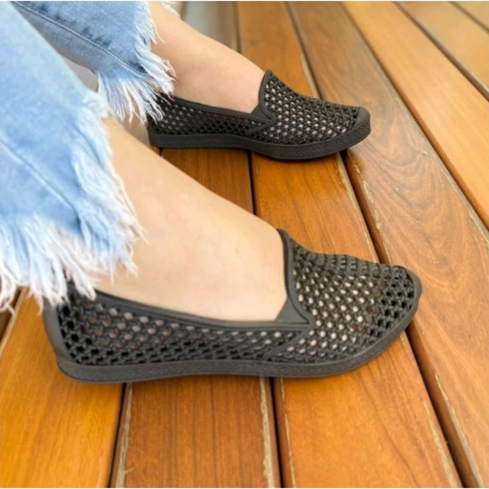 Sapatilha Feminina Anti Stress em PVC micro expandido Preto