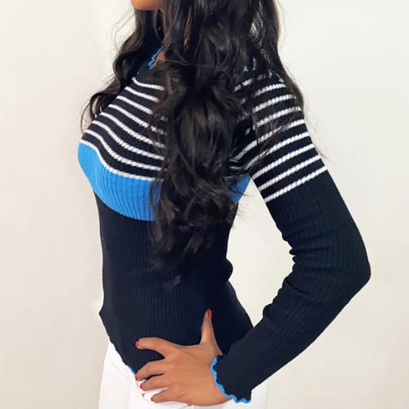 Inverno Tendencia Onda Manga Longa Blusa Rosa Chiclete