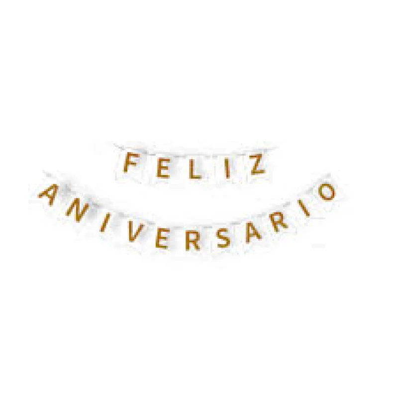 Decoração Festa Cartonado Faixa Feliz Aniversário 4 Cores Azul Claro