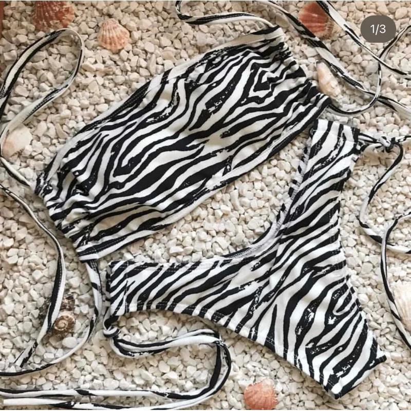 Moda Blogueira: Biquini Feminino Canelado Suplex Cropped Asa Delta Onça Lilas