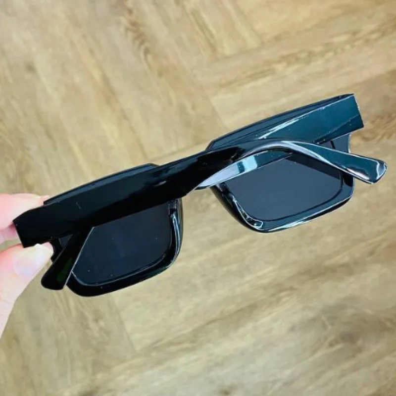 Proteção Uv400 Óculos Quadrado Masculino Feminino Azul Transparente