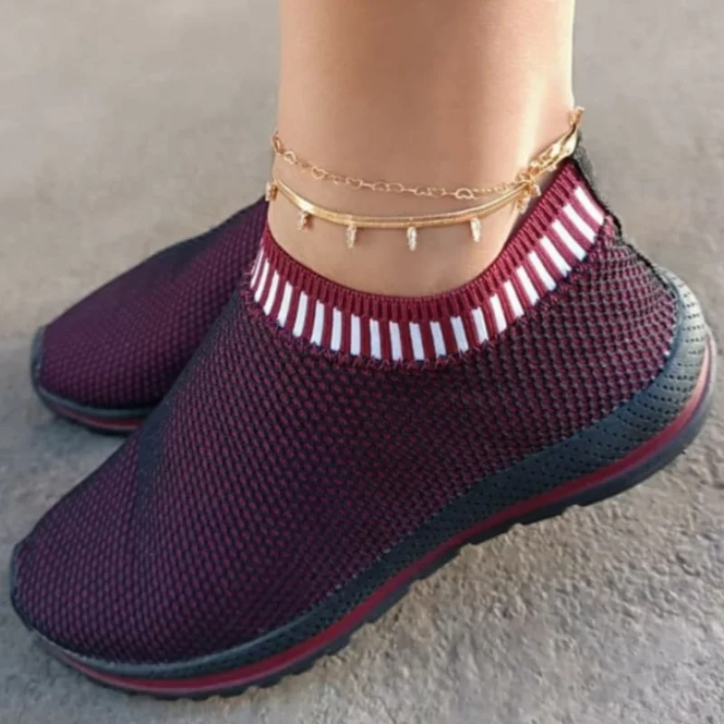 Atividades físicas feminino elástico slip on respirável grafite/tiedye