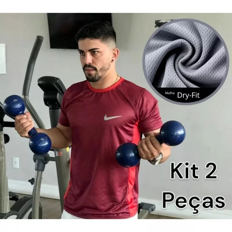 Camiseta Furadinha Dry Fit Masculina Unitário