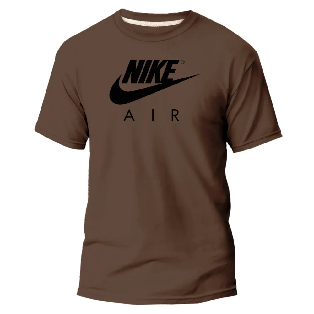 Estampa Varias Cores Camiseta Masculina e Feminina Nikke NK Marron Marron Air Preto