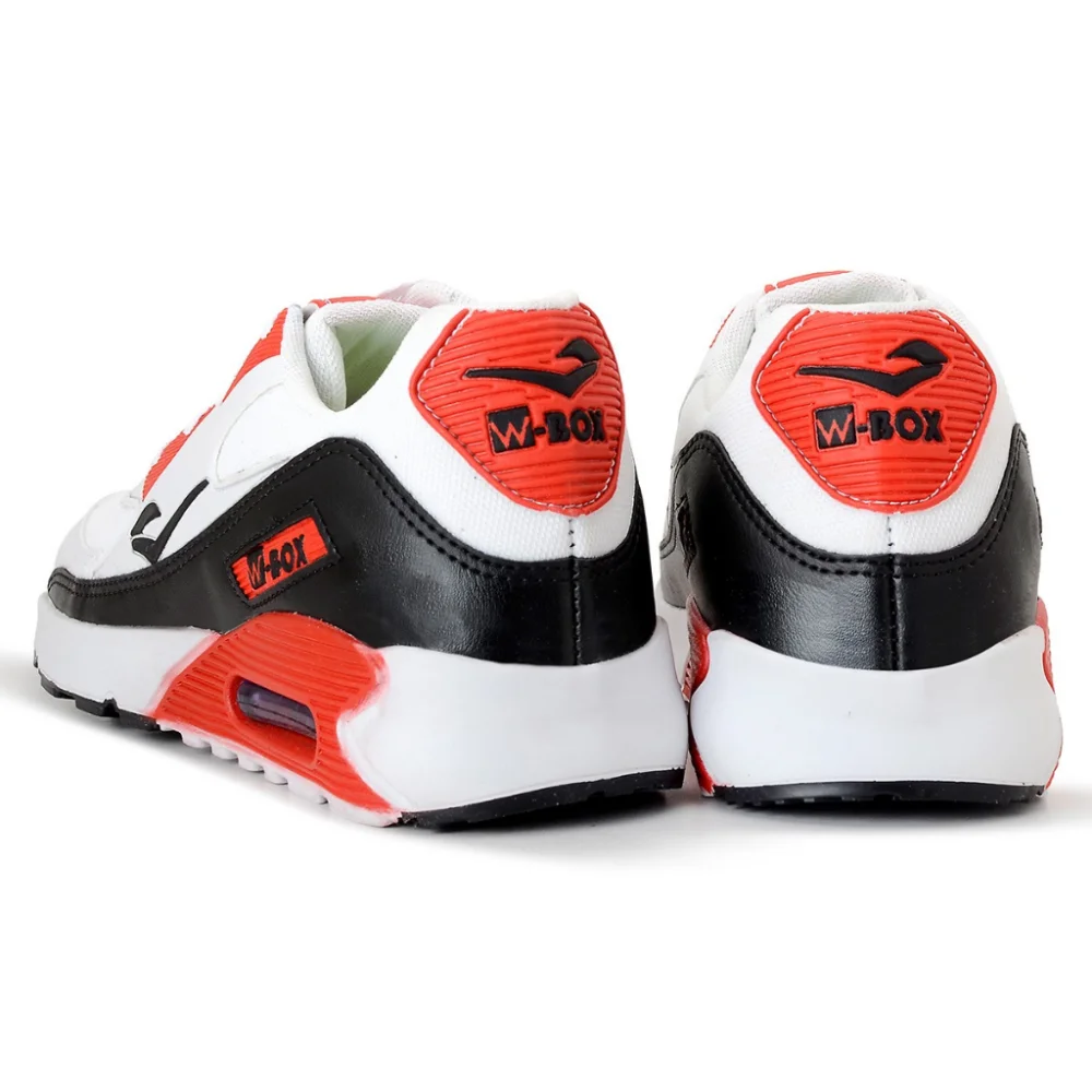 Promoção Tênis Air Box Unissex Branco Vermelho - Confortável e Esportivo Branco/vermelho