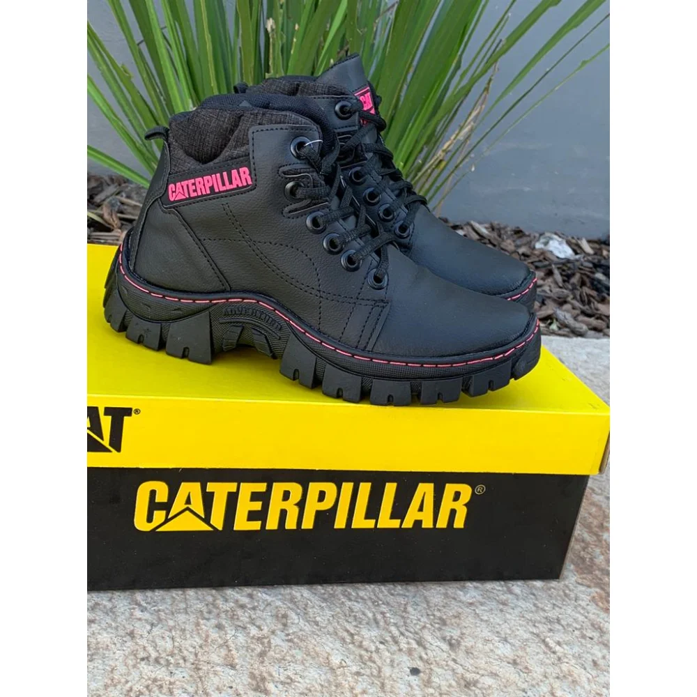 Promoção Bota Adventure Caterpillar Feminina Reforçada em Lona - REF 03 PRETO/PINK