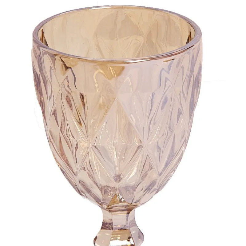 300ml Luster Ambar Diamond Taças 6 Jogo Único