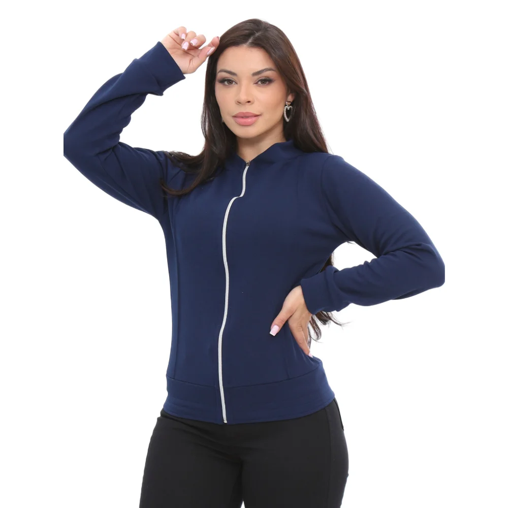 Casaco Feminino com Zíper - Jaqueta Bomber em Promoção Vinho