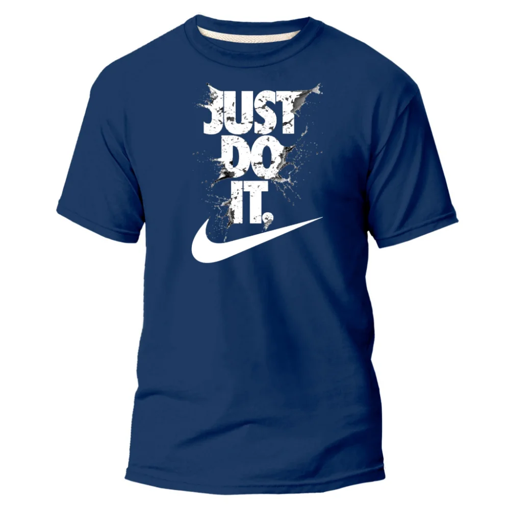 Camisa Masculina Nk Just Do It Estampa Branca - Várias Cores Azul