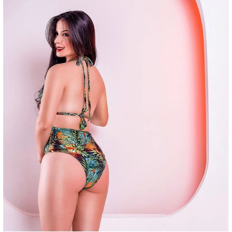 Engana mamãe transpassado maiô - Raryel Verde /vermelho