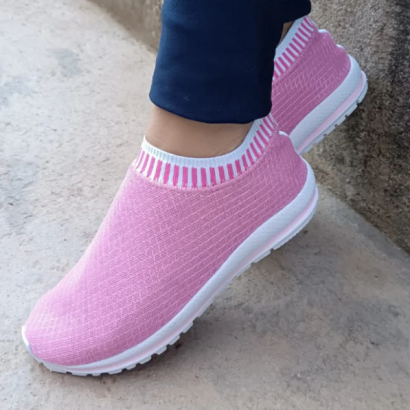 Atividades físicas feminino elástico slip on respirável grafite/tiedye