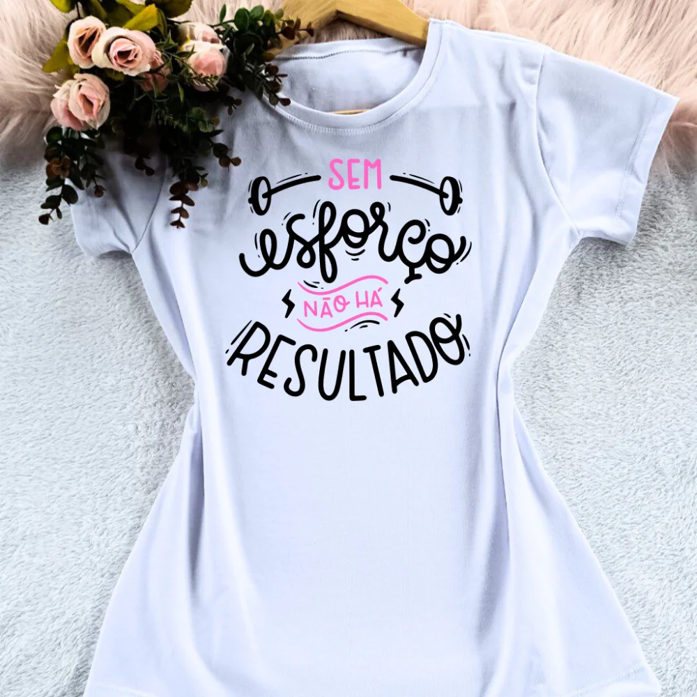 Moda feminina: Blusa t-shirt fitness para academia e atividade física 271-branca- mulher no crossfit