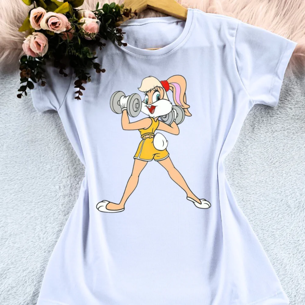 Moda feminina: Blusa t-shirt fitness para academia e atividade física 271-branca- mulher no crossfit