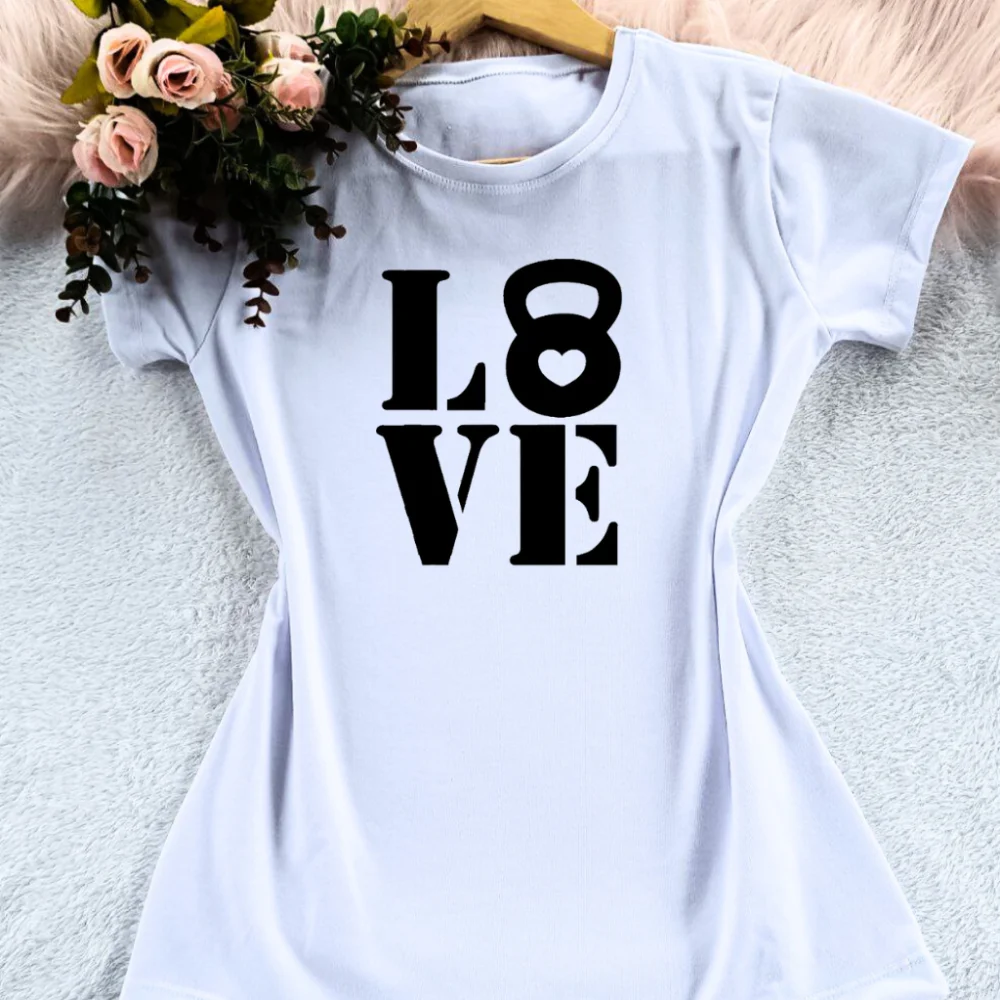 Moda feminina: Blusa t-shirt fitness para academia e atividade física 271-branca- mulher no crossfit