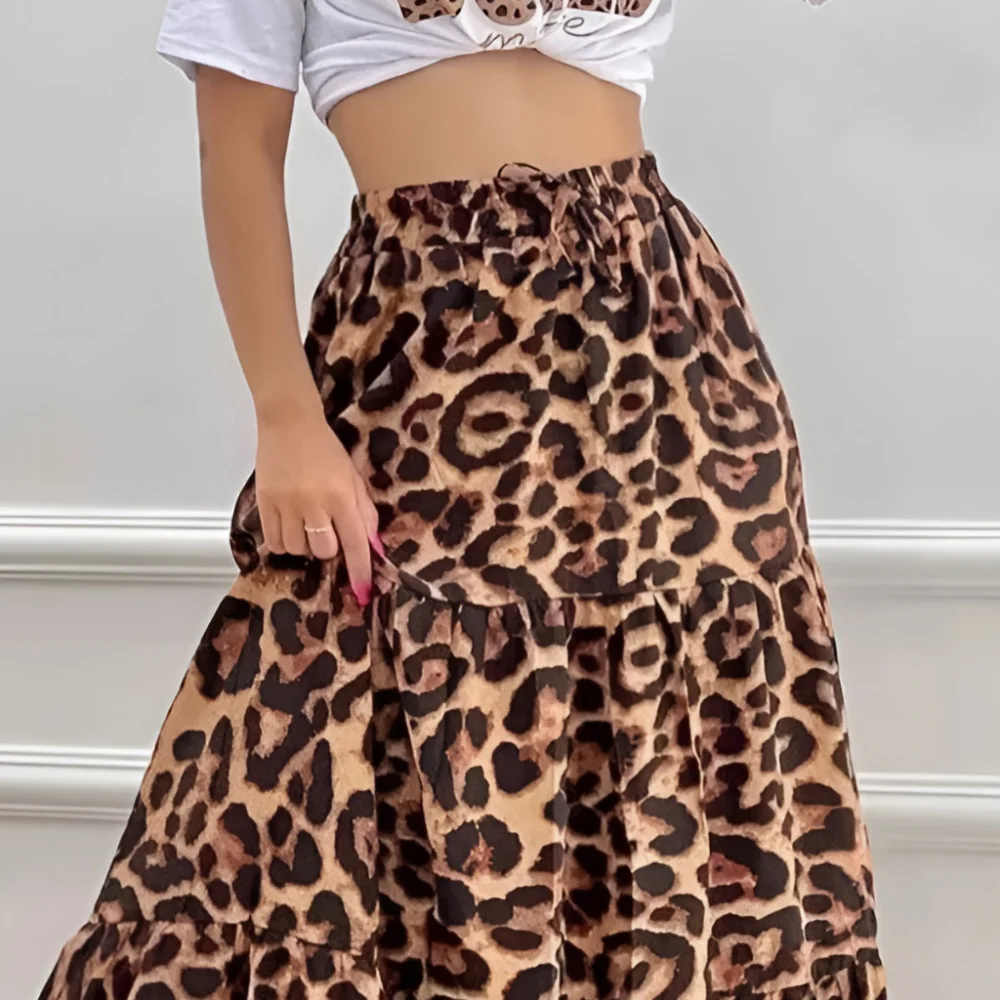 Animal print onça saia longa 3 marias ONÇA ANIMAL PRINT