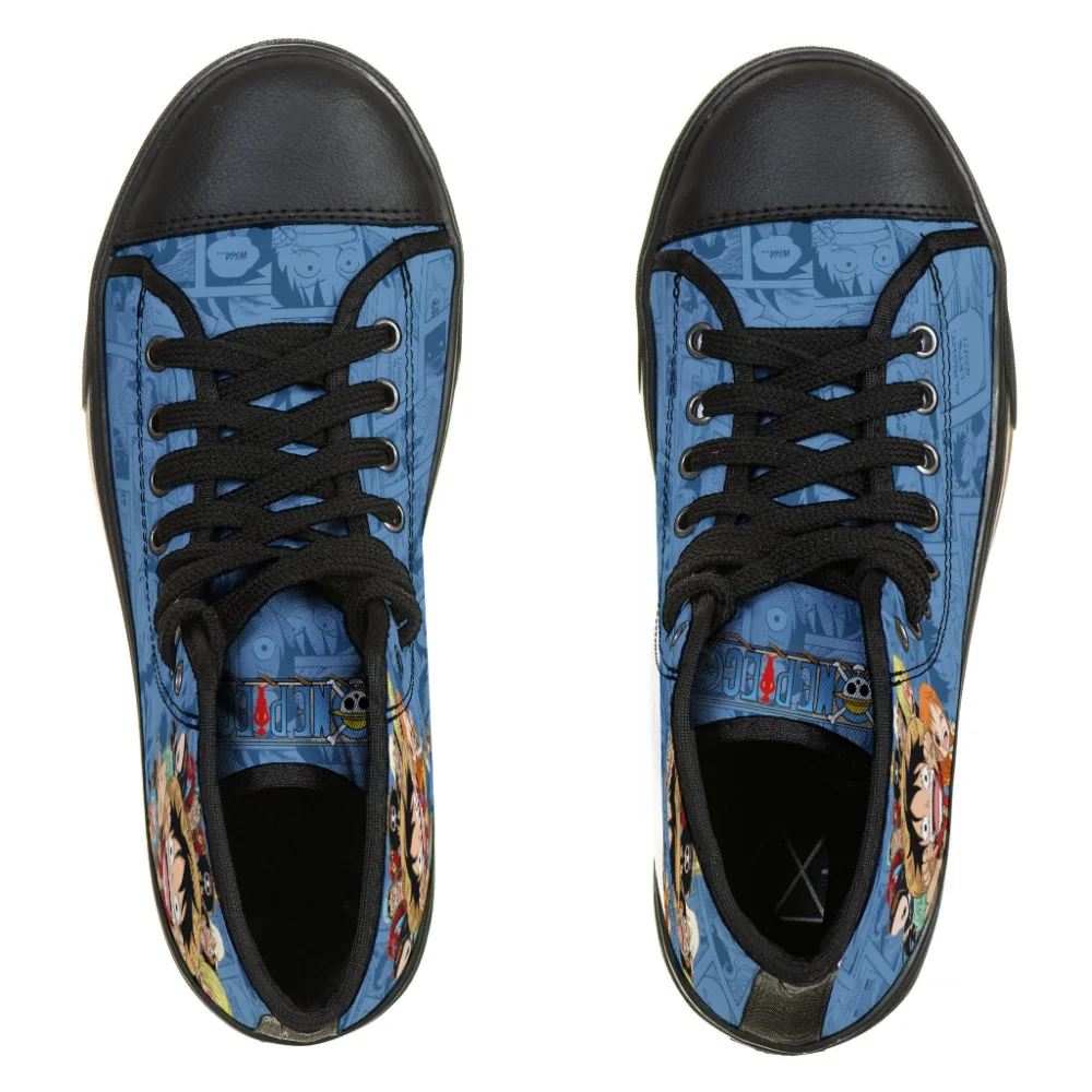 Infantil Tênis Cano Alto Luffy One Piece Star Preto