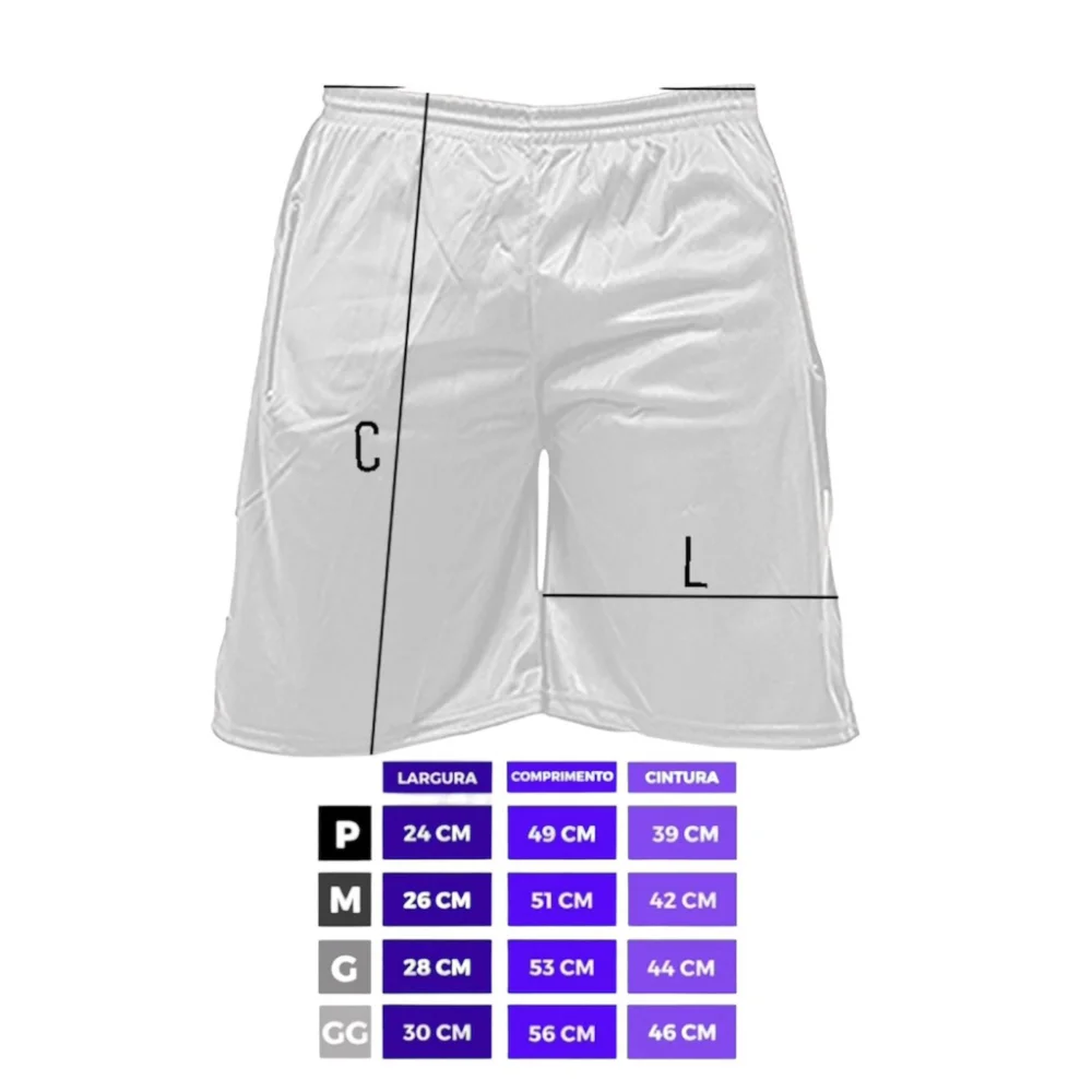 Bermuda Esportiva Dry-Fit para Academia e Futebol Vermelho