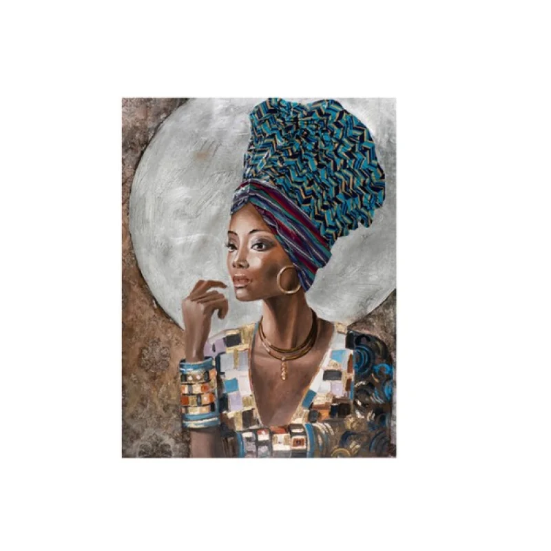 Quadro Luxo Mulher Africana Sala Quarto Decorativo 110x80cm 13