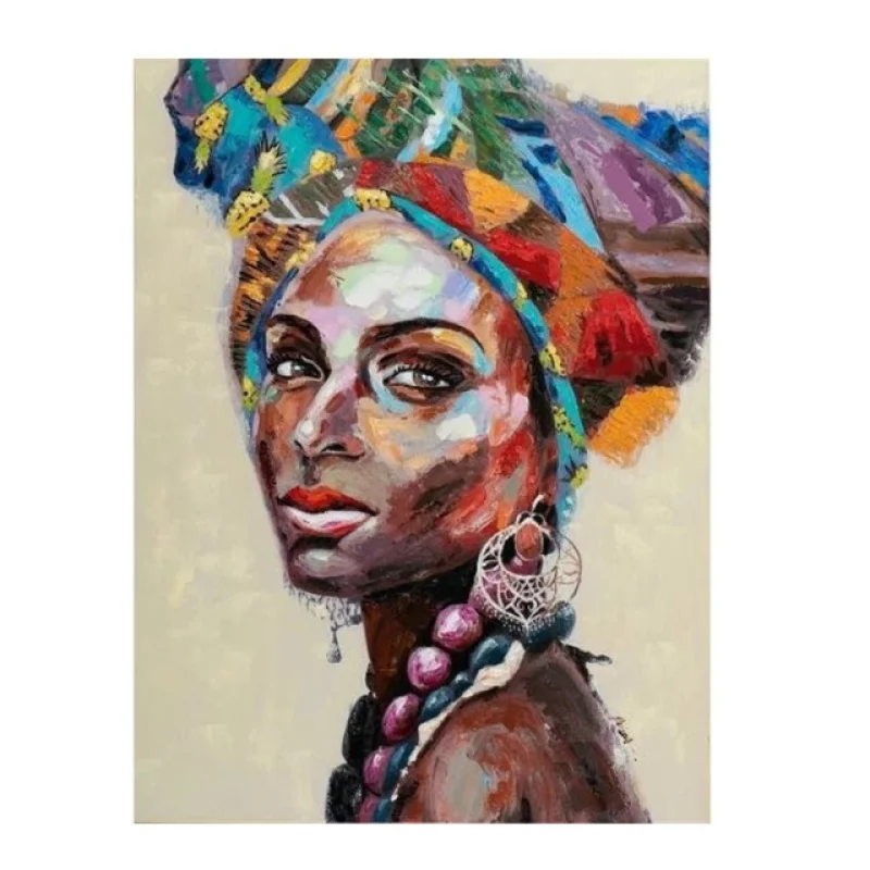 Quadro Luxo Mulher Africana Sala Quarto Decorativo 110x80cm 13